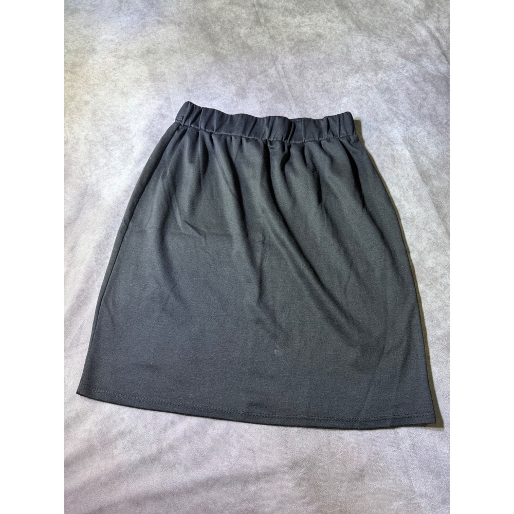 Urban Vibe Black Elastic Waist Mini Skirt A-Line Stretch Casual Size Small